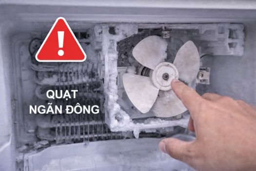 Quạt trên ngăn đông bị hỏng