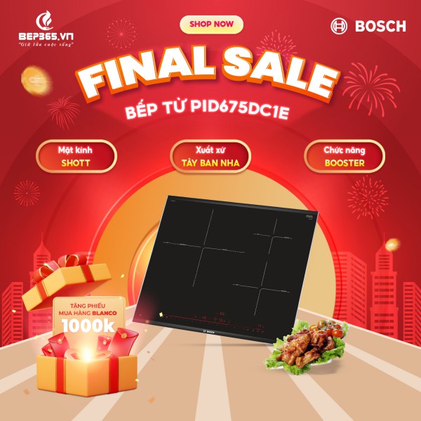 Bếp từ 3 vùng nấu Bosch PID675DC1E