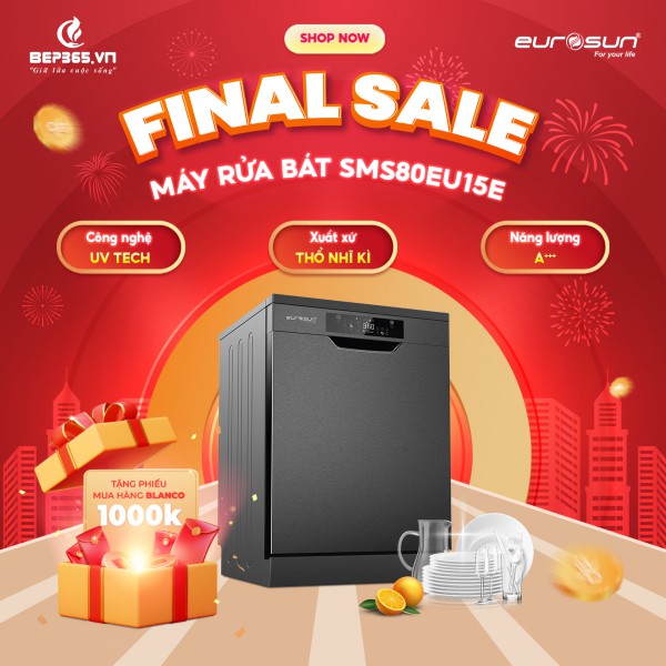 Máy rửa bát Eurosun SMS80EU15E