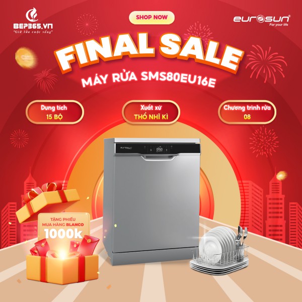 Máy rửa bát Eurosun SMS80EU16E