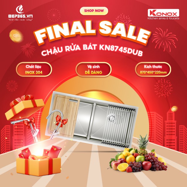 Chậu rửa chén bát Konox Workstation - Undermount Series KN8745DUB