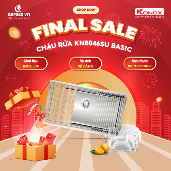 Chậu rửa bát Konox Workstation KN8046SU