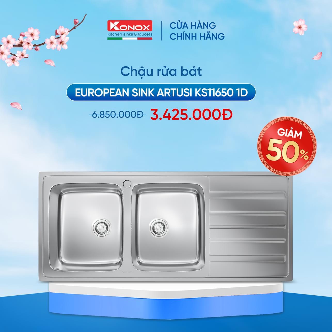 Chậu rửa bát Konox KS11650