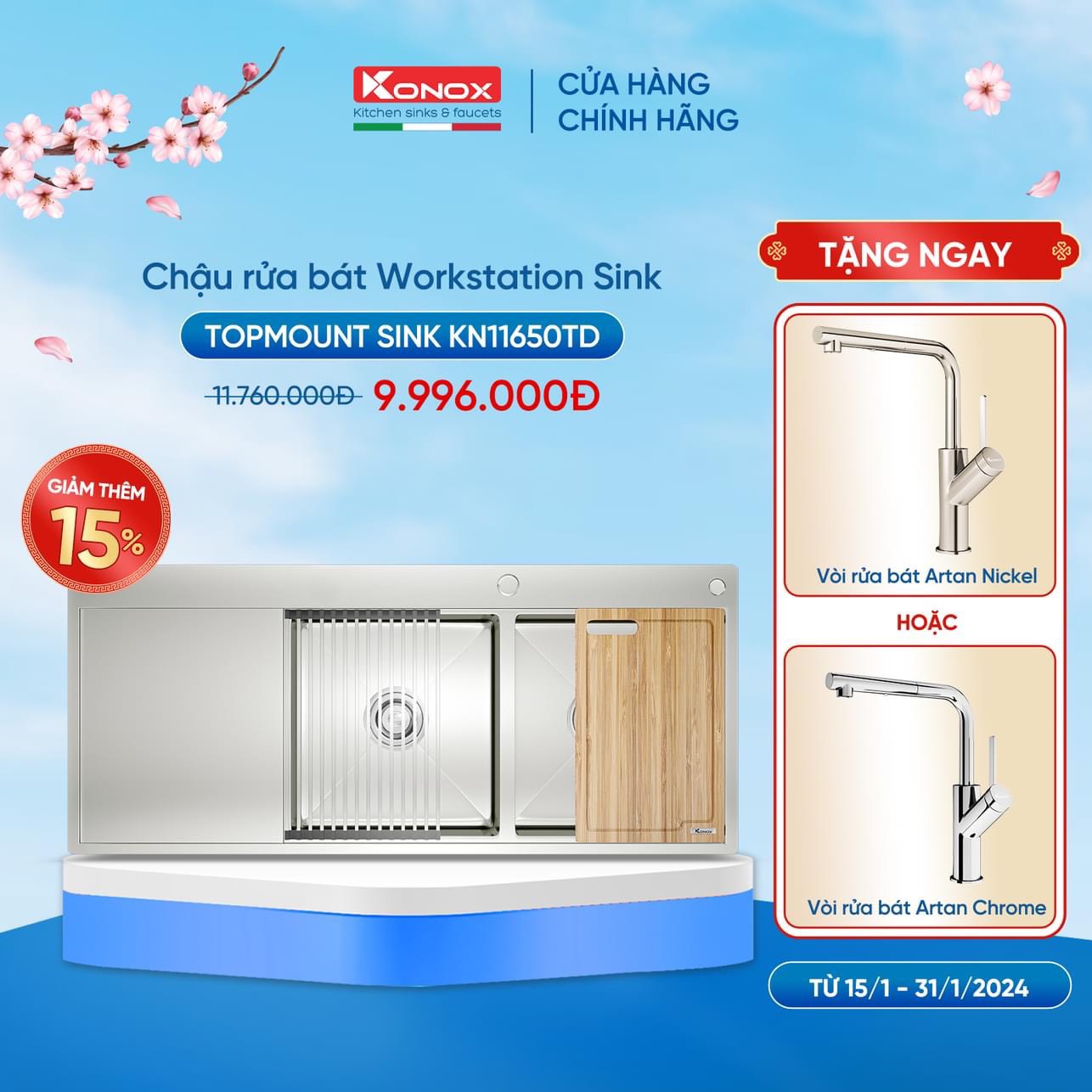Chậu rửa bát KN11650TD