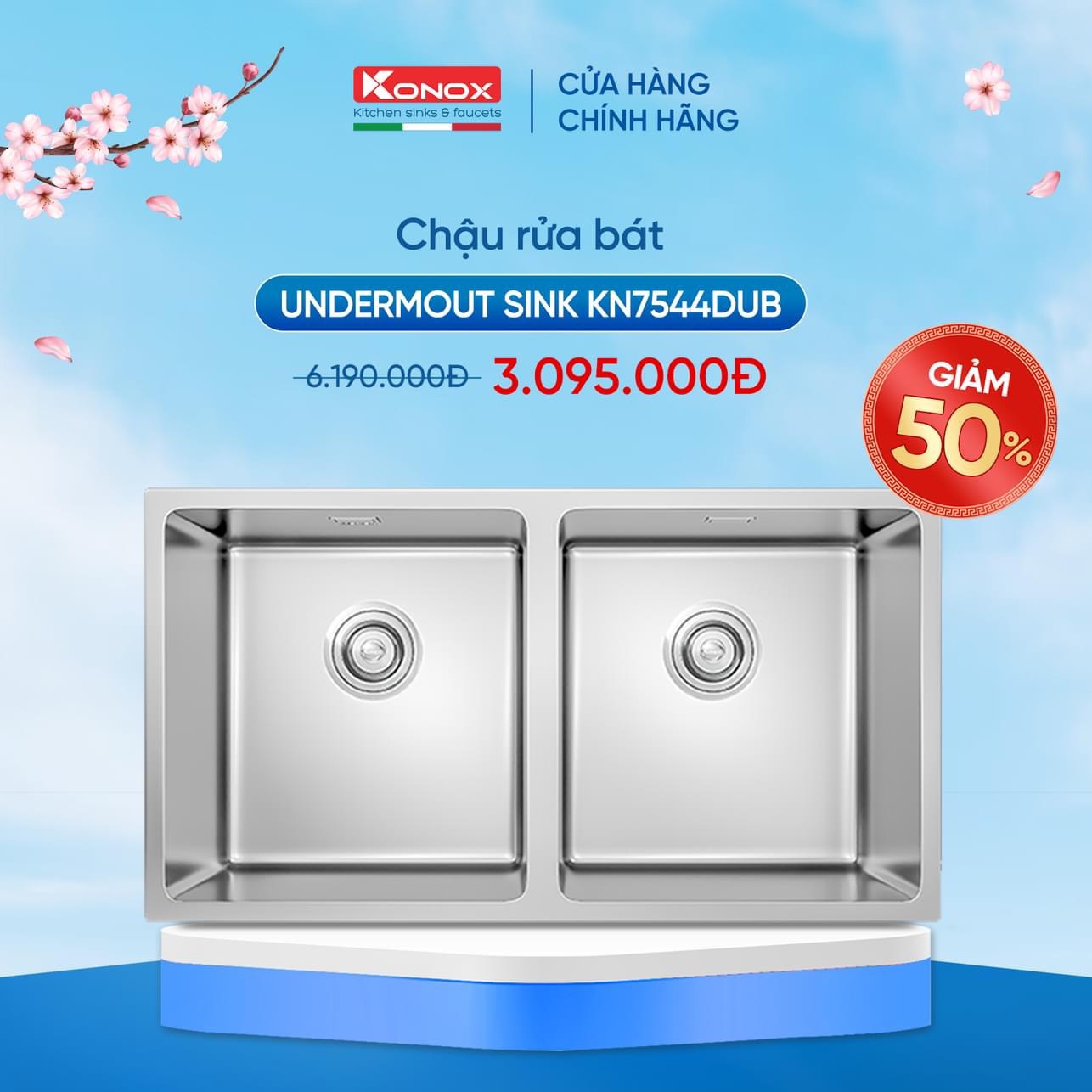 Chậu rửa bát Konox KN7544DUB