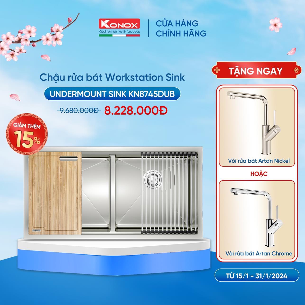 Chậu rửa bát KN8745DUB