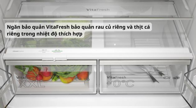 Khả năng bảo quản thực phẩm của tủ lạnh Bosch là tốt, tươi lâu