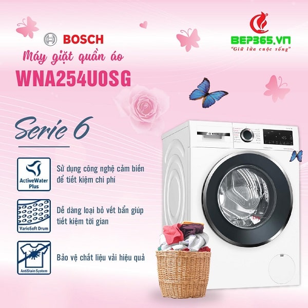 Máy giặt sấy Bosch WNA254U0SG giảm 12% + quà tặng