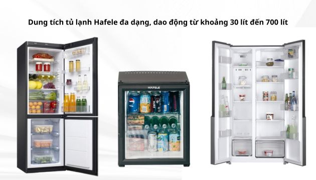 Đánh giá về dung tích của tủ lạnh Hafele