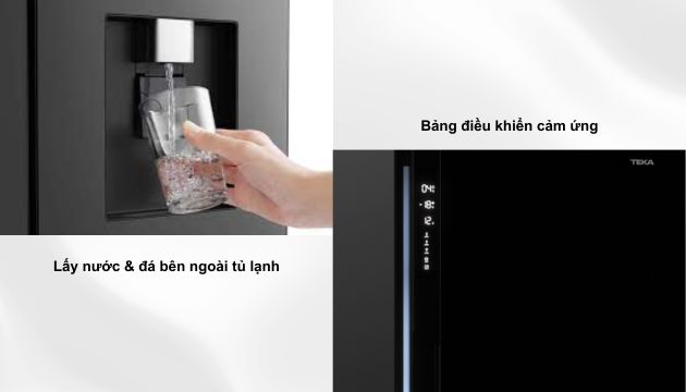 Lấy nước & đá bên ngoài tủ lạnh teka