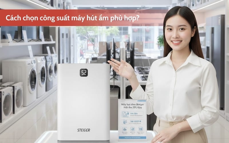 Cách chọn công suất máy hút ẩm phù hợp