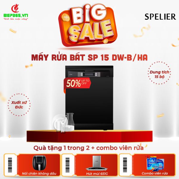 Máy rửa bát Spelier SP 15 DW-B/HA