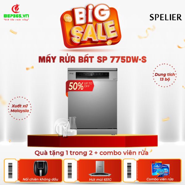 Máy rửa bát Spelier SP 775 DW-S