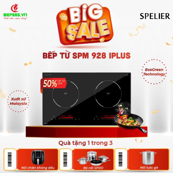 Bếp từ đôi Spelier SPM – 928I PLUS SNOW