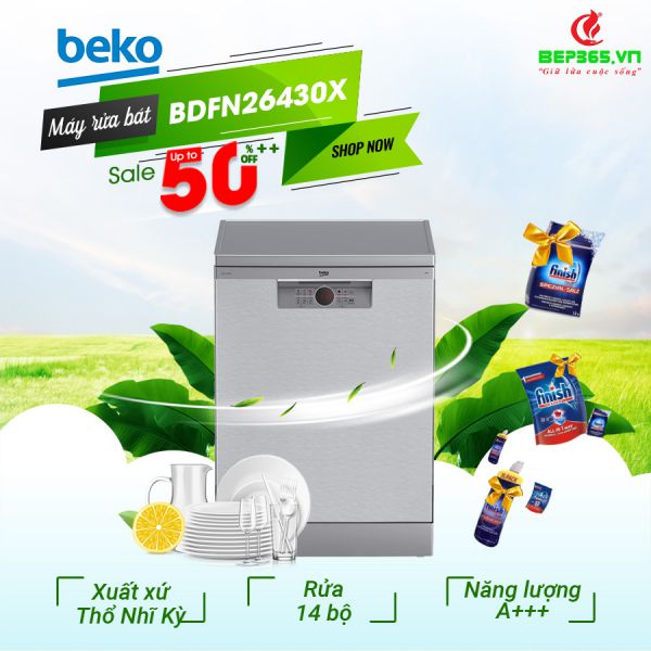 Máy rửa bát Beko BDFN26430X