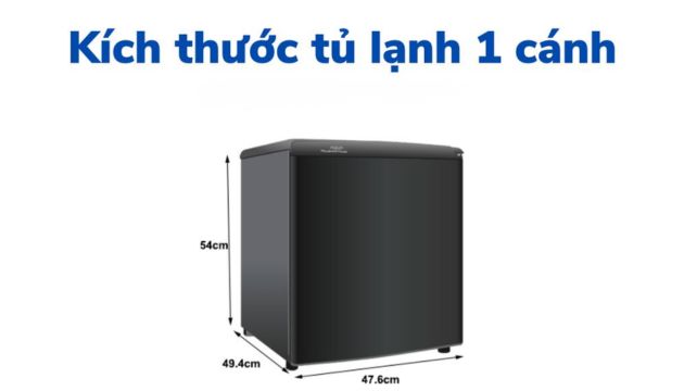 Kích thước tủ lạnh 1 cánh