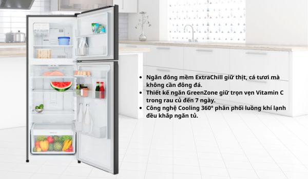 Tủ lạnh ngăn đá trên Series 700 341L ETM3440L-B