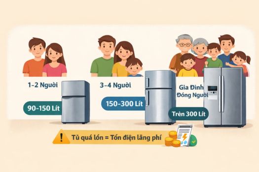 Chọn dung tích phù hợp