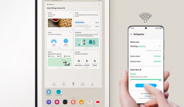 công nghệ SmartThings trên tủ lạnh Samsung