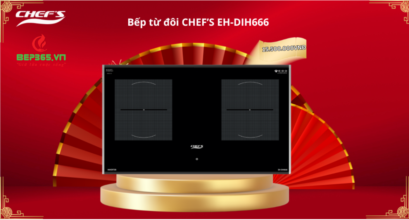 Bếp từ đôi Chefs EH-DIH666