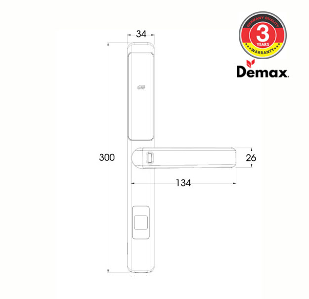 Khóa cửa điện tử chống nước Demax SL601 PW APP WIFI