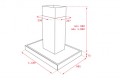 Kích thước Máy hút mùi Teka DPL ISLAND 1185 STRUCTURE