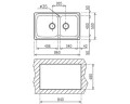 Kích thước Chậu rửa inox Teka Classic 860.500.2B (2C) 10119021