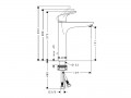 Kích thước Vòi lavabo Hafele Focus 589.29.223