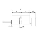 Kích thước Ruột khóa 1 đầu chìa, 1 đầu vặn oval Hafele 916.96.315