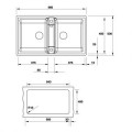 Kích thước Chậu đá Hafele Blancozia 9 567.68.949