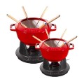 Bộ Fondue Staub màu đỏ cherry 18cm