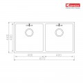 Chậu rửa bát Konox Undermount CUBE 8744DU