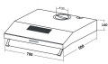 Kích thước Máy hút mùi cổ điển Kaff KF-701B