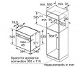 Kích thước 1 Lò nướng Bosch HBG633BS1B