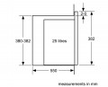 Kích thước 1 Lò vi sóng Bosch BEL554MS0K