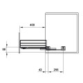 Kích thước bộ rổ bát đĩa Cappella Hafele 549.08.151