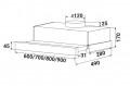 Kích thước của Máy hút mùi Kaff KF-TL1008B ( Màu đen )