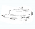 Kích thước của Máy hút mùi Kaff KF-TL90H