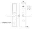 Kích thước của Khóa thông minh - Màn hình chuông Demax SL-C626 AC