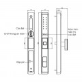 Kích thước Khóa thông minh (App Wifi) Demax SL688 SD
