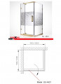 kích thước phòng tắm vách kính Euroking EU-4521 1000mm