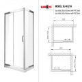 kích thước phòng tắm vách kính Euroking EU-4527A 800mm