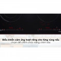 Bảng điều khiển bếp từ kết hợp hồng ngoại Pramie PRMY-2105 2 vùng nấu lắp âm