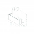Kích thước máy hút mùi áp tường Elica RULES DEKT/F/90 PRF0163754