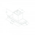 Kích thước máy hút mùi âm tủ Elica HIDDEN 2.0 IXGL/A/60 PRF0097676A
