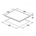 Bếp từ Hafele 3 vùng nấu HC-I6037B 536.61.801 lắp âm