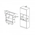 Kích thước lò nướng âm tủ 62L Hafele 535.62.571