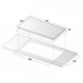 Kích thước bếp từ đôi Binova BI-999GM lắp âm