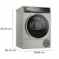 Kích thước máy sấy bơm nhiệt Bosch 9kg WQB246CX0 Serie 8