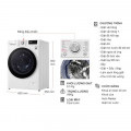 Máy giặt sấy LG giặt 8.5 kg – sấy 5 kg FV1408G4W